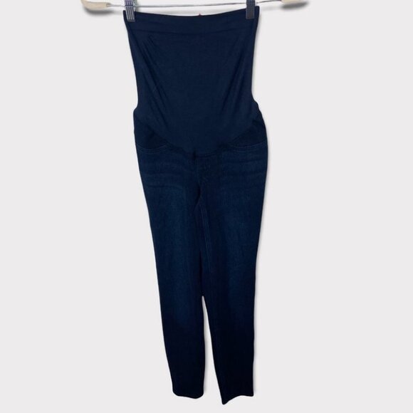 Spanx Mama Ankle Leggings Jean-Ish Jeggings Dark Blue Size XS Magic Supportive - Picture 4 of 13